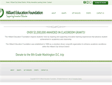 Tablet Screenshot of hilliardeducationfoundation.org